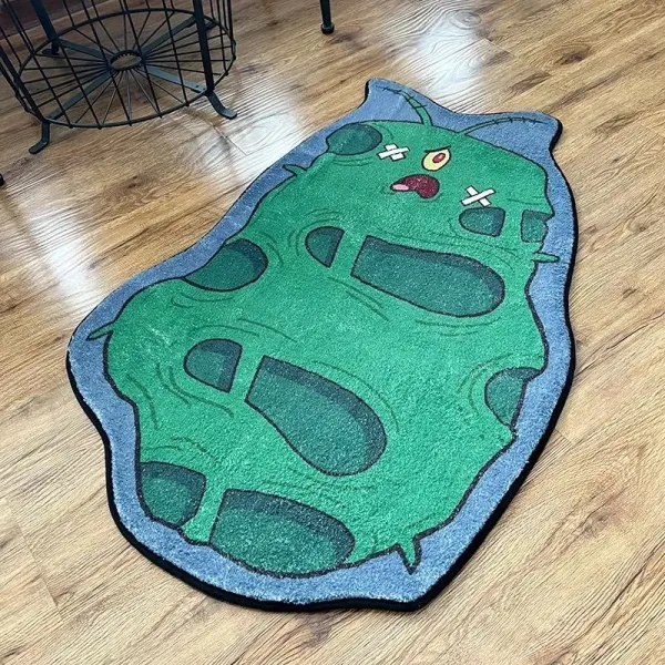 Design Slime Character Floor Mat Green Blue Accessories - 1