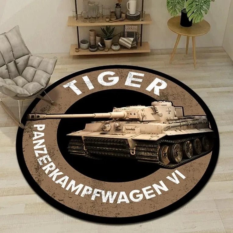 Design Captain America Shield Round Area Rug Red White Blue Accessories - 2