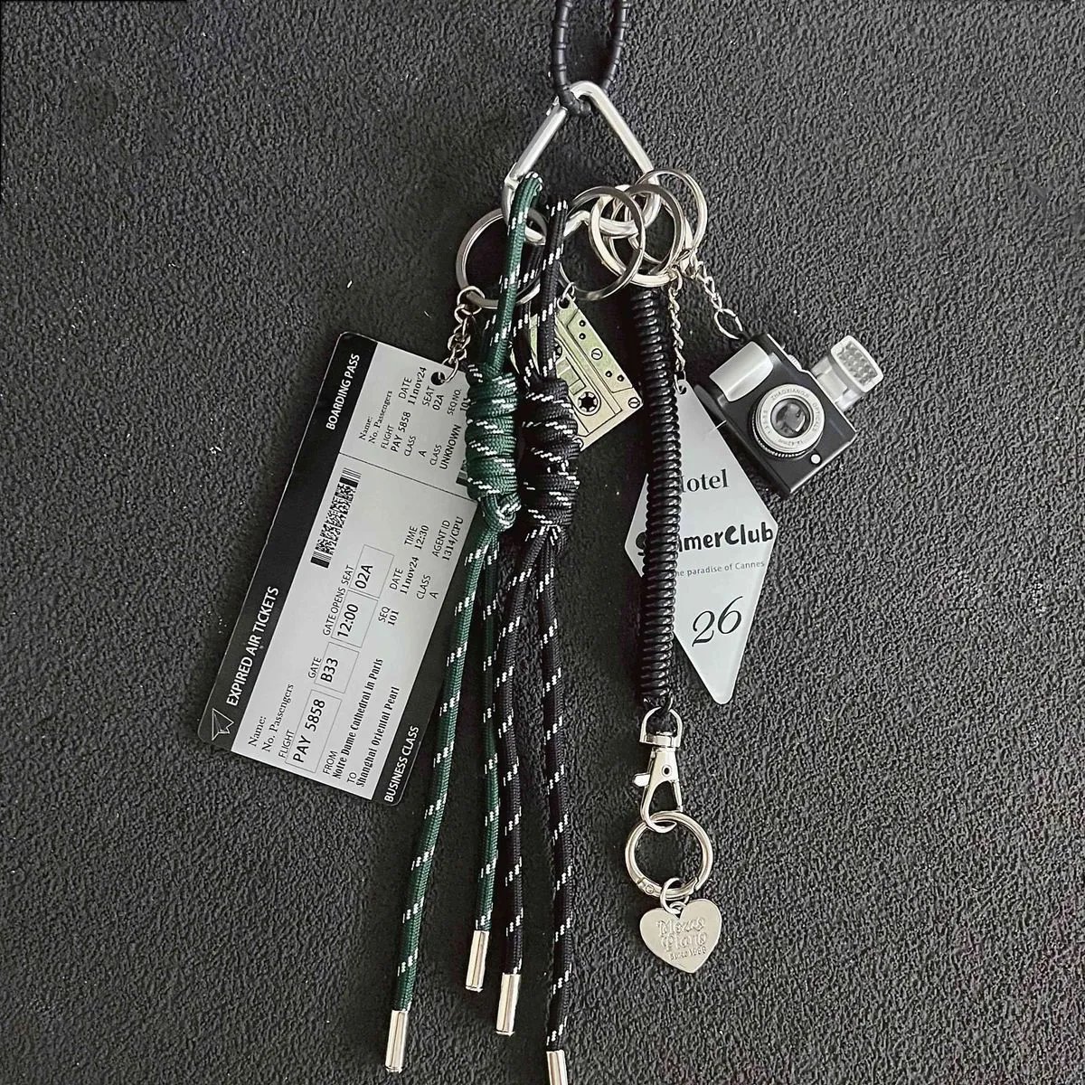 包包挂件机车包rodeo同款链装饰钥匙扣吊坠手机挂绳时尚
