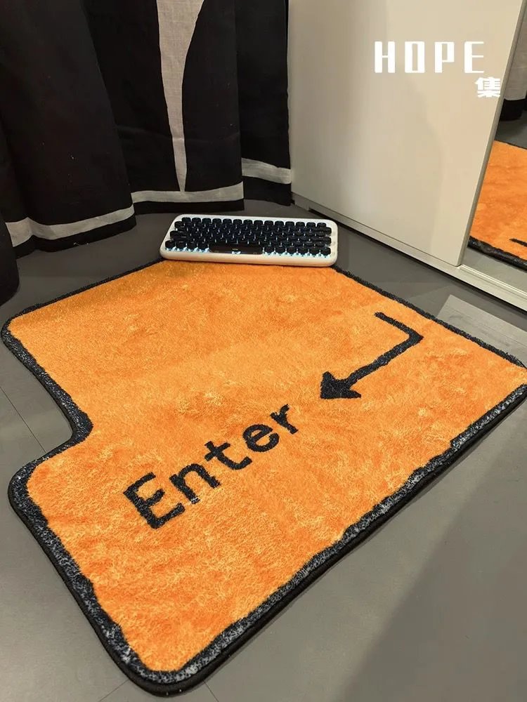 [Customized goods, non-quality problems non-returnable] shaped irregular bedside carpet keyboard back to the car living room bedroom boys ins style retro faux cashmere feet floor cushion
