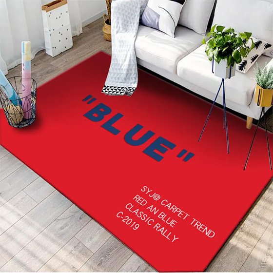 Tide thickened carpet bedroom Ikea Off White living room coffee table floor cushion net red girl ins style bedside blanket