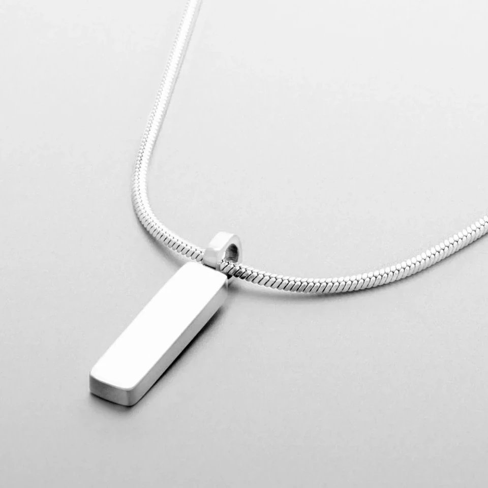 Hiphop style versatile square chain necklace, neck chain, hip hop titanium steel niche men's trendy brand punk necklace