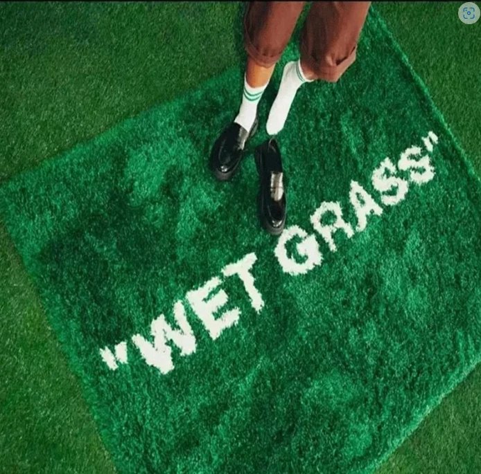 Off-White x IKEA "WET GRASS" Rug Green