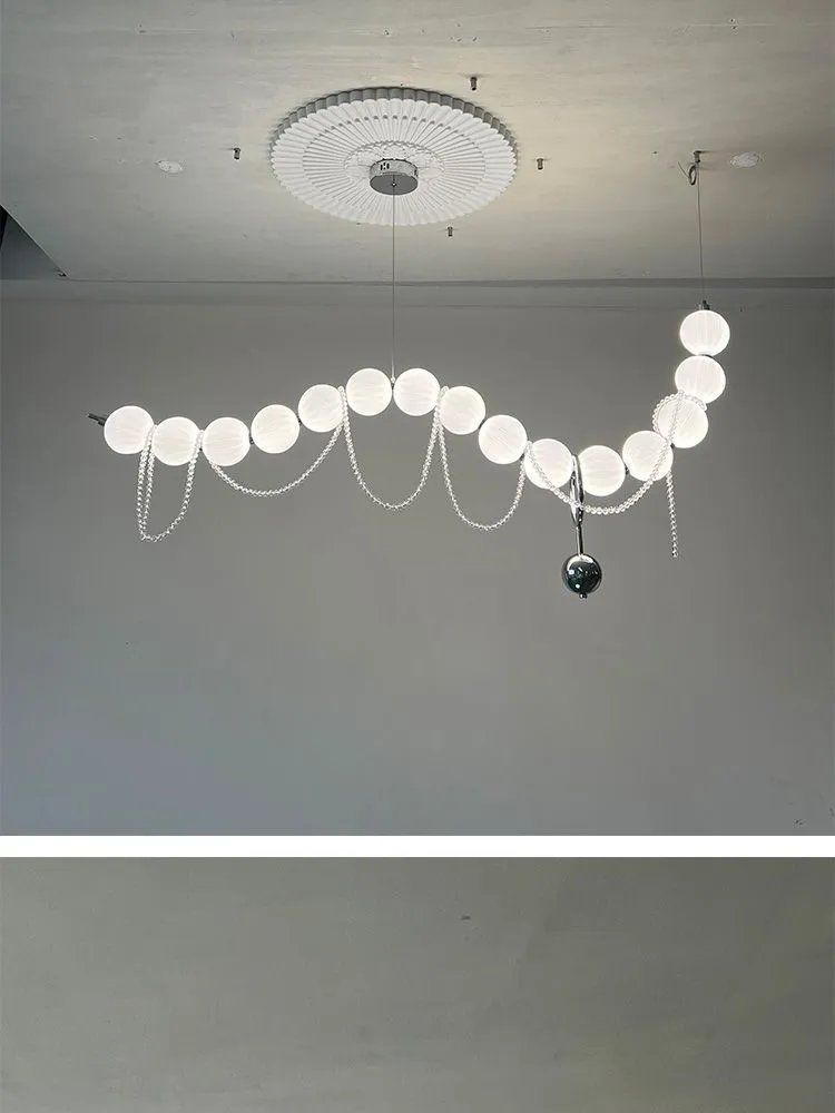 French restaurant pendant light necklace light retro wabi sabi style living room study table pearl antique style island bar pendant light