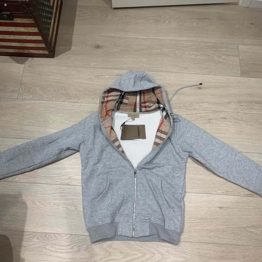 Burberry Check Hood Zip Hoodie
