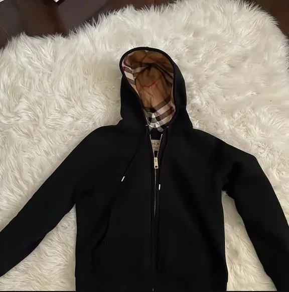 Burberry Hoodies & Sweatshirts Zip-Up Hoodie with Check-Lined Hood image 2