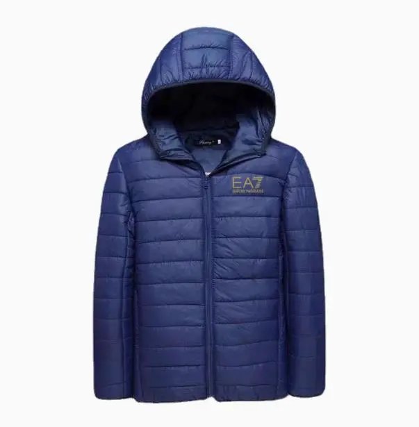 Autumn and winter printed casual men's down and cotton jacket