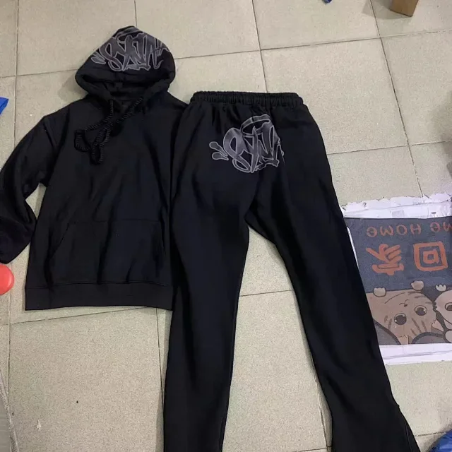 Unbranded Hoodies & Sweatshirts Graffiti-print pullover hoodie with kangaroo pocket product detail image 14