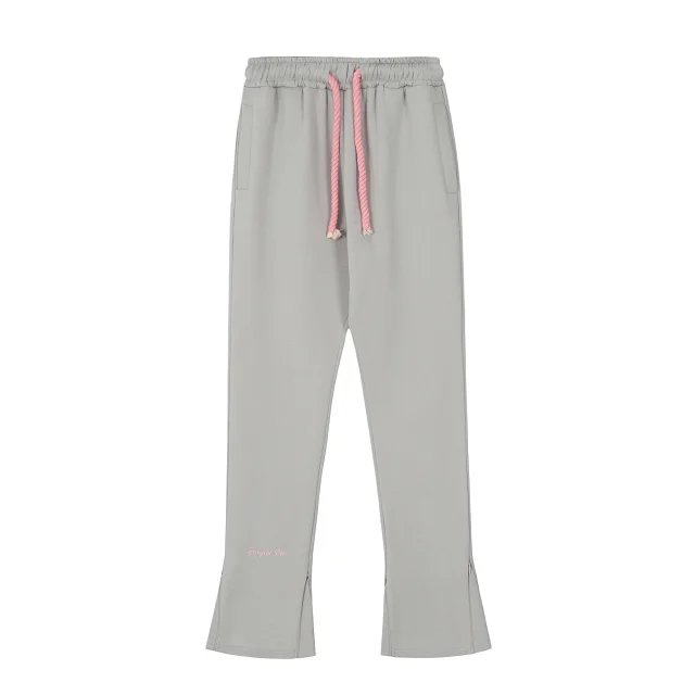 SYNA.TRIBE Graffiti Logo Hoodie and Sweatpants Set Gray Pink - 16