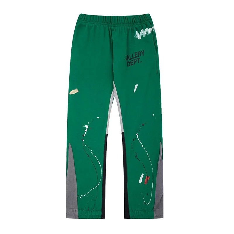 Gallery Dept Paint-Splatter Wide-Leg Sweatpants Gray - 14