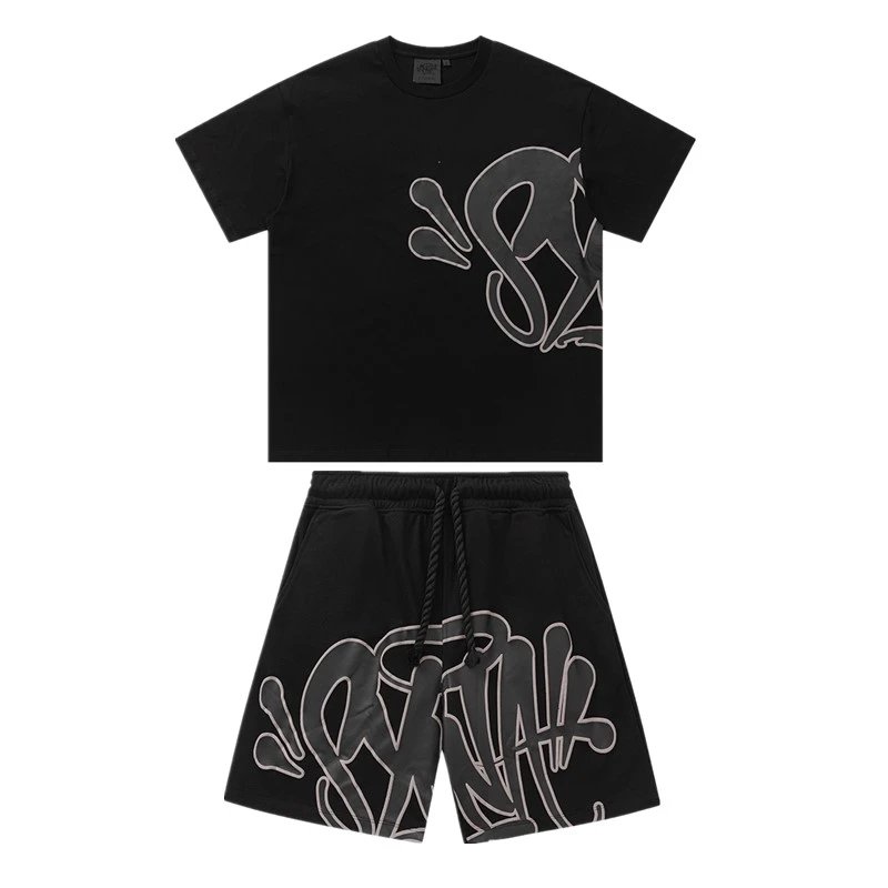 Black short sleeved suit