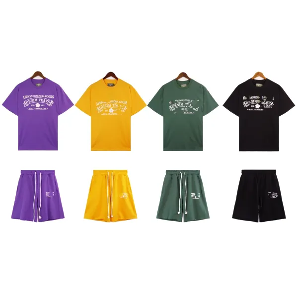 Design Floral Print Oversized T-Shirt and Shorts Set Army Green - 14