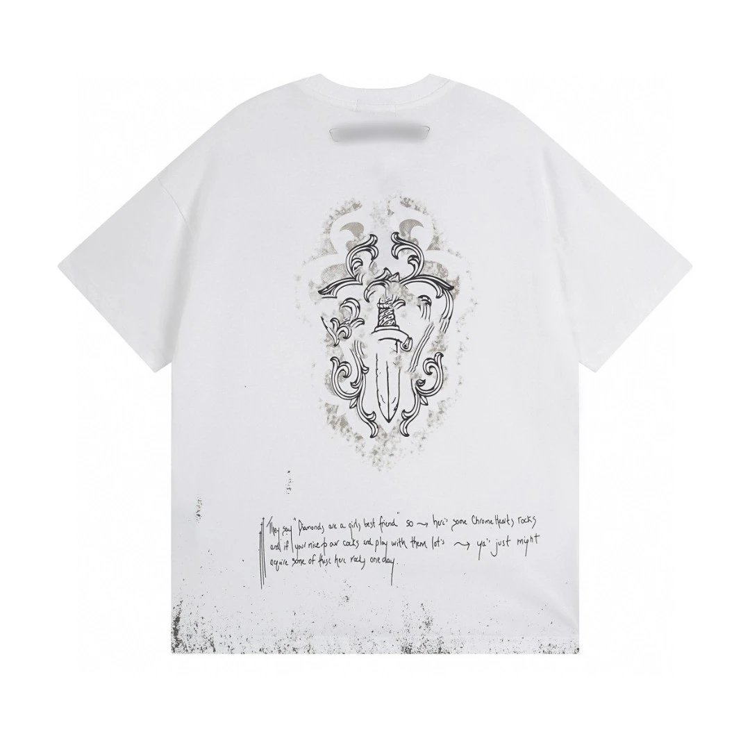 Chrome Hearts Cross Motif Graphic Black T-Shirt - 6