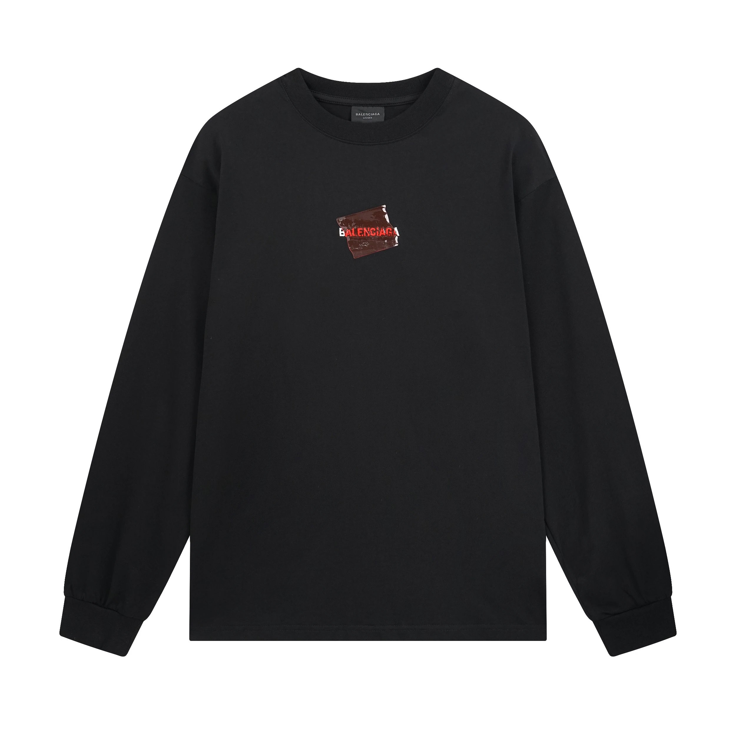 Balenciaga T-Shirts Crewneck Long-Sleeve Logo T-Shirt — 28