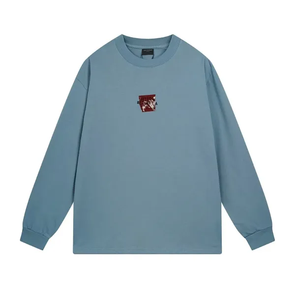 Balenciaga Long Sleeve T-Shirt Dusty Blue - 1