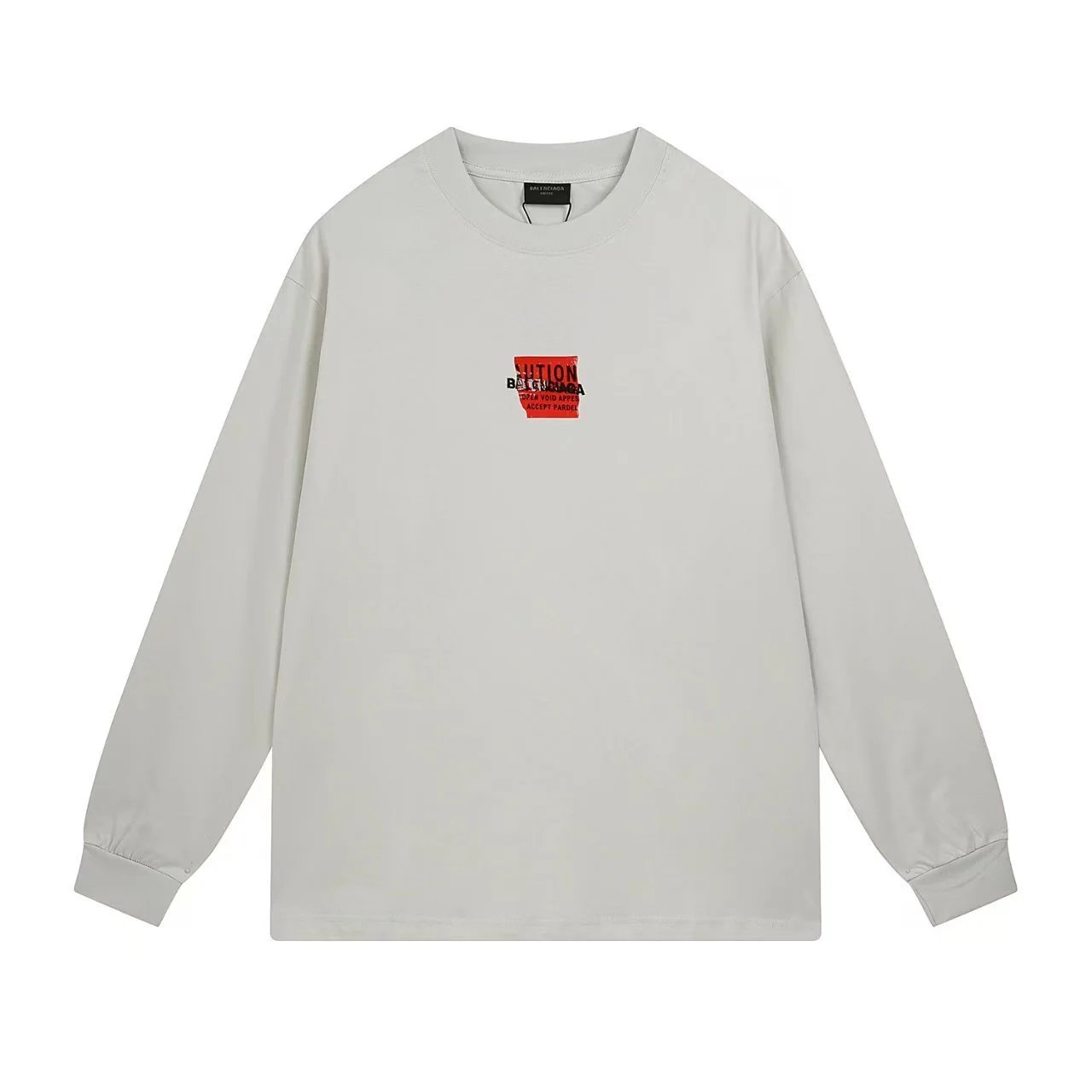 Balenciaga T-Shirts Crewneck Long-Sleeve Logo T-Shirt — 09
