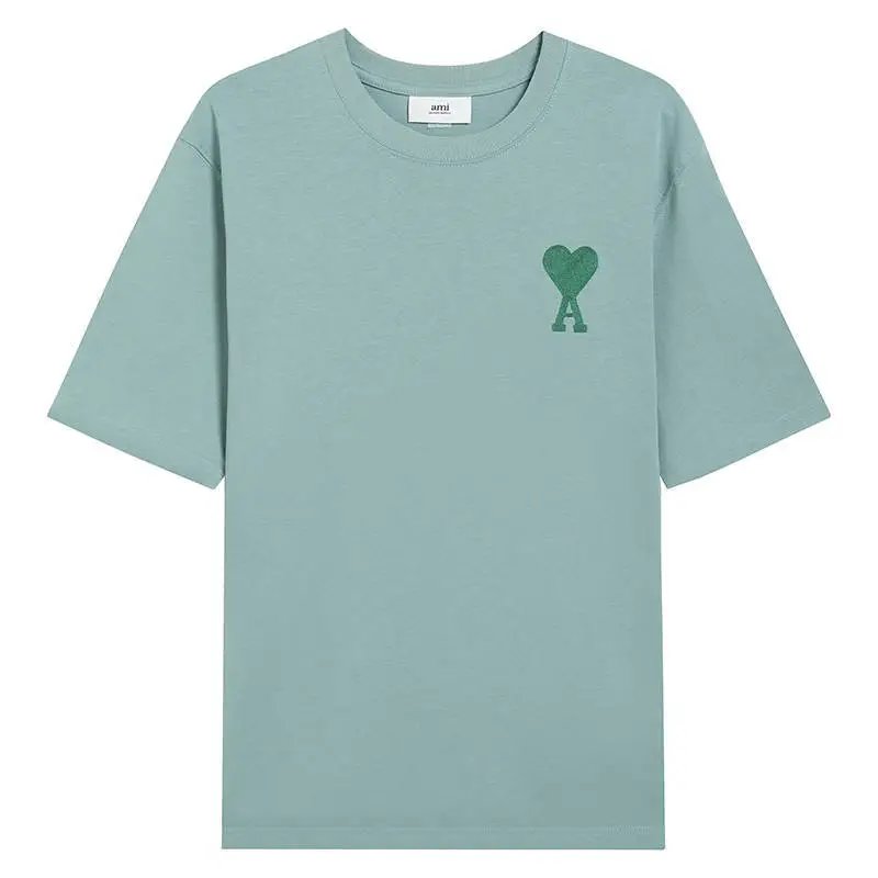 Ami Paris Heart-A Logo Mint Green T-Shirt - 15