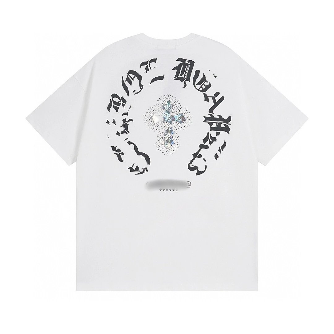 Chrome Hearts Cross Motif Graphic Black T-Shirt - 4