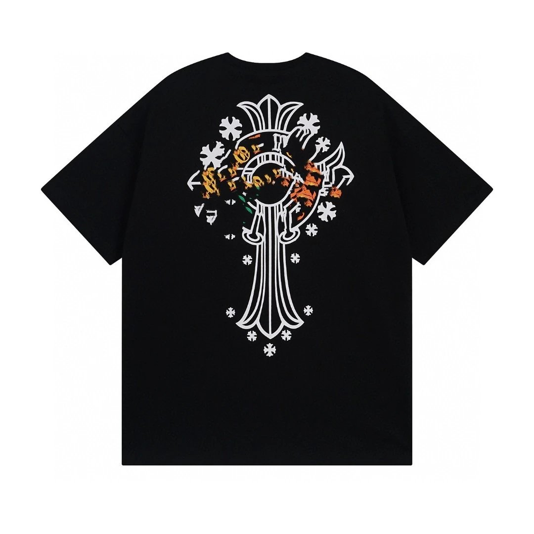 Chrome Hearts Cross Motif Graphic Black T-Shirt - 3