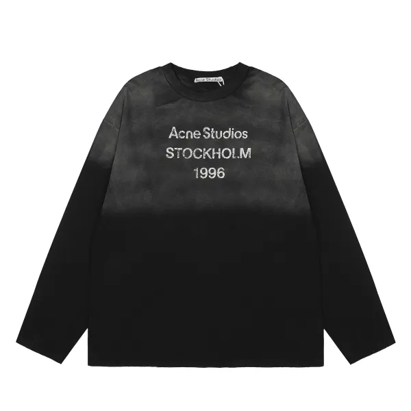 Acne Studios Stockholm 1996 Tie-Dye Long Sleeve T-Shirt Black - 1