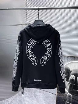 thumbnail for Logo-print hooded sweatshirt