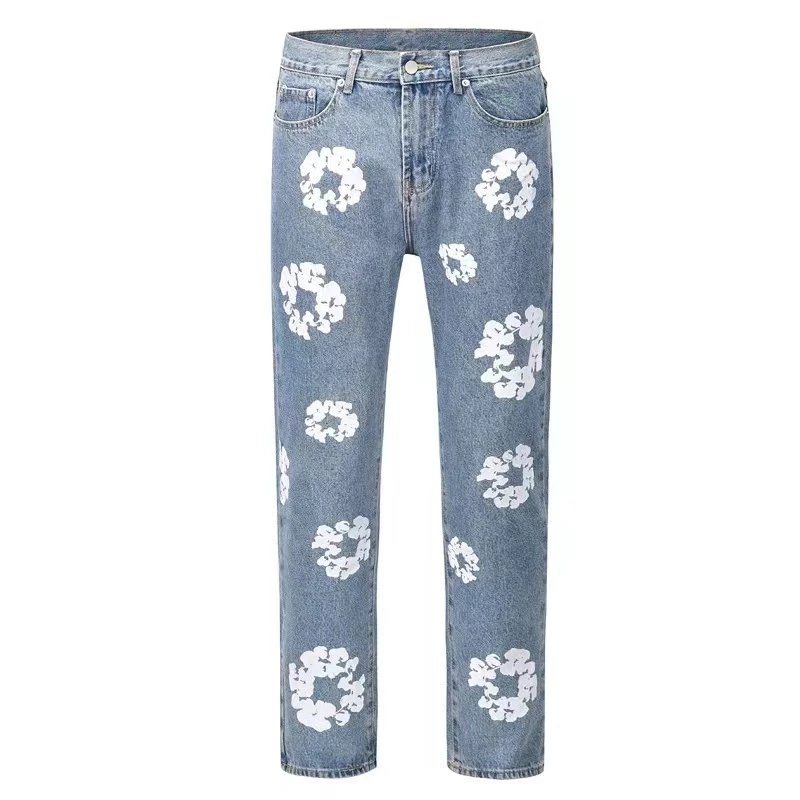 high street printed loose trousers