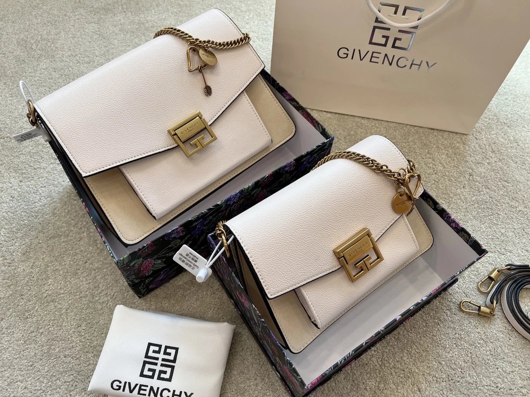 Givenchy Mini Chain Bag Burgundy Leather Shoulder Bag - 9