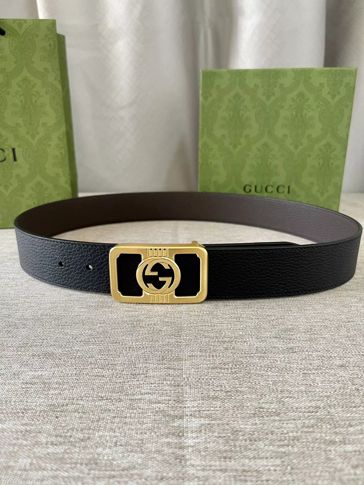 Gucci GG Marmont Leather Belt Tan Gold - 10