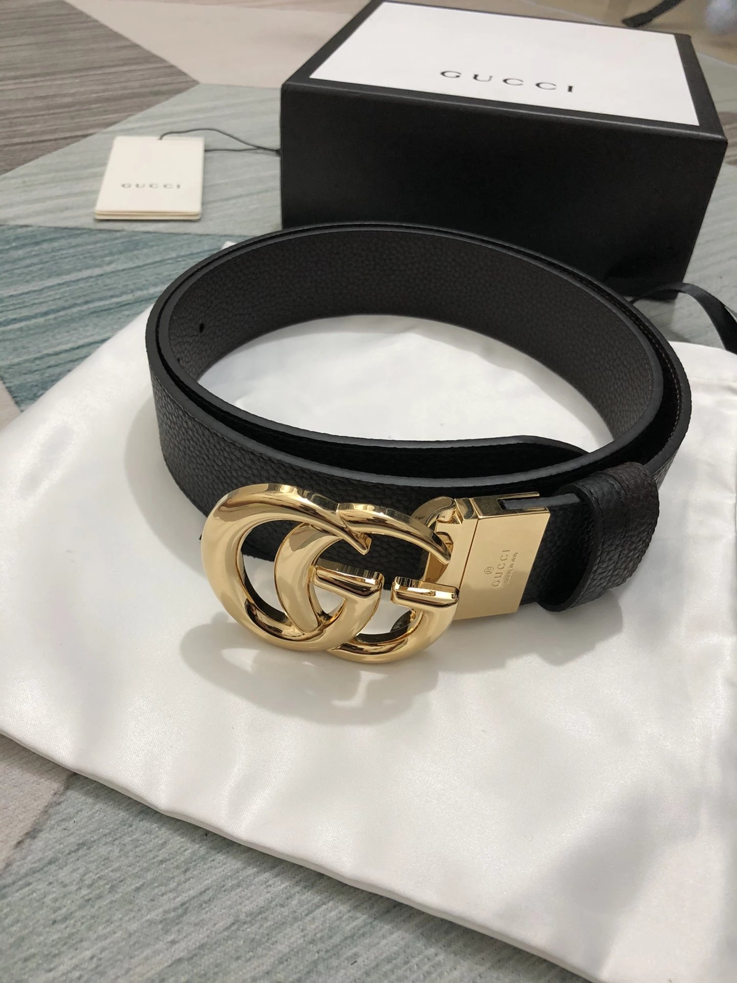 Gucci GG Marmont Leather Belt Black - 12