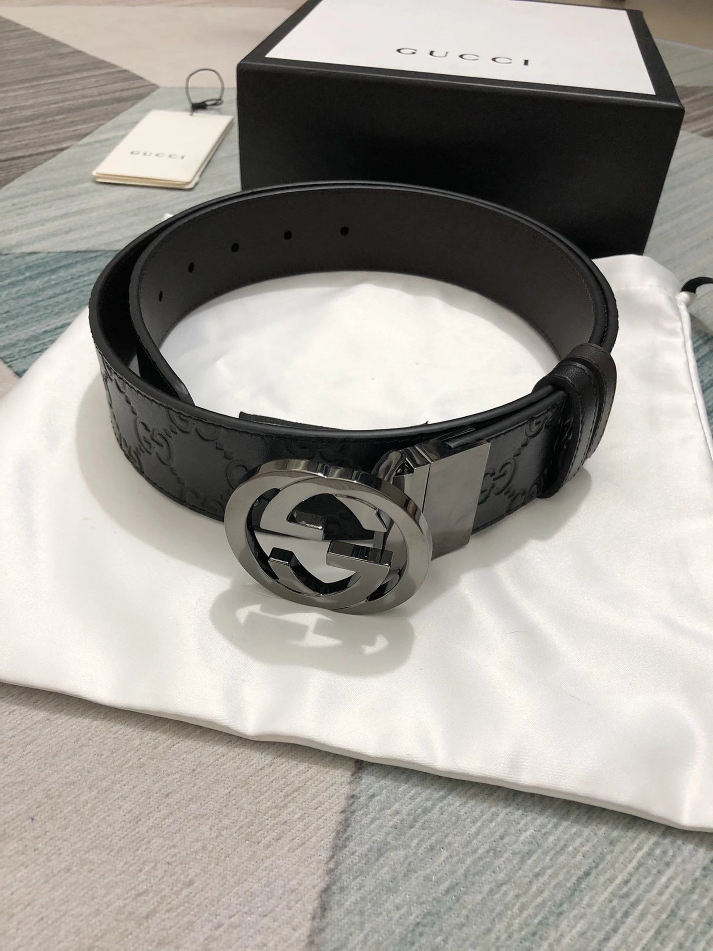 Gucci GG Marmont Leather Belt Black - 9
