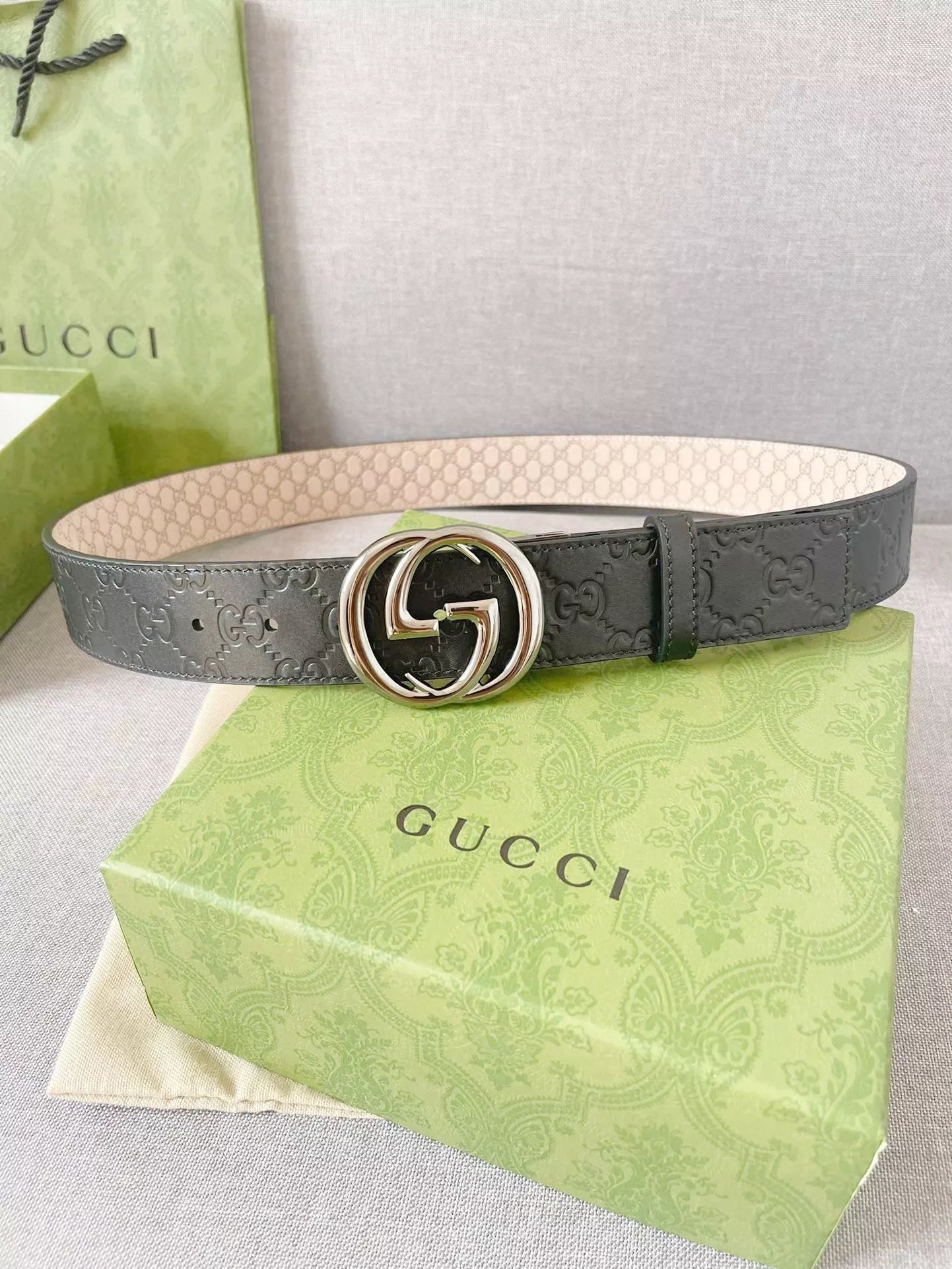 Gucci GG Marmont Leather Belt Tan Gold - 4