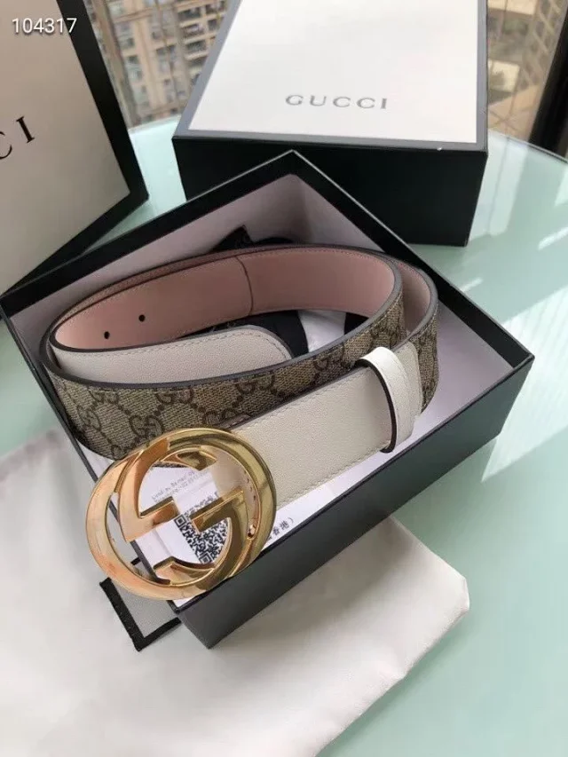 Gucci Belts Interlocking G Buckle GG Monogram Belt product detail image 2