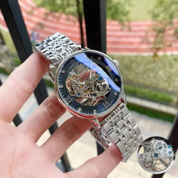 Design Hero Tantin Skeleton Mechanical Watch Silver Watches - 15