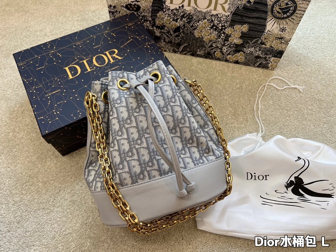 Dior Book Tote Mini Oblique Print Black and Beige Bucket Bag Handbags - 7