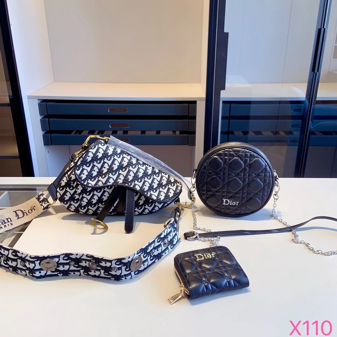 Dior Oblique Monogram Canvas Set: Mini Backpack, Crossbody Bag, and Long Wallet - 13