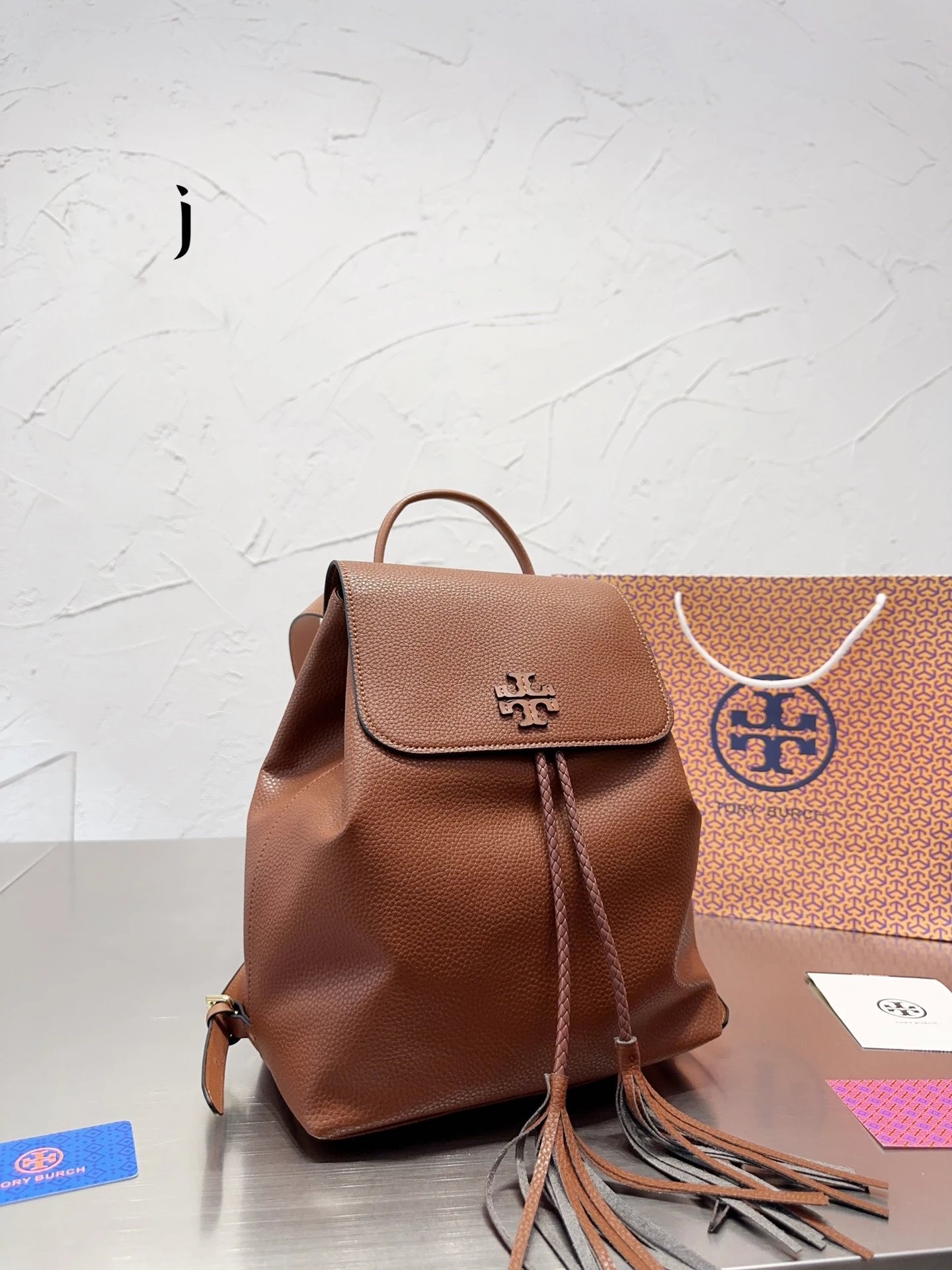 Tory Burch Miller Mini Backpack Teal Leather - 13