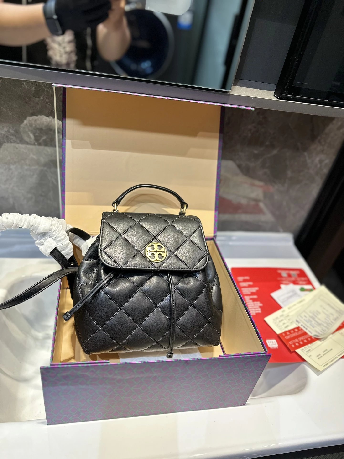 Tory Burch Miller Mini Backpack Pink - 5