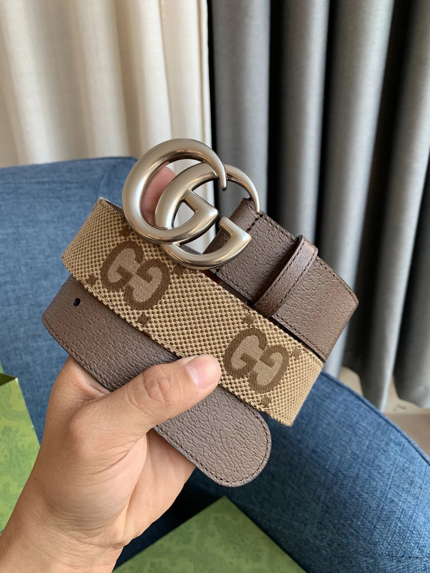 Gucci GG Marmont Belt Black Leather with Gold-Tone Interlocking G Buckle - 14