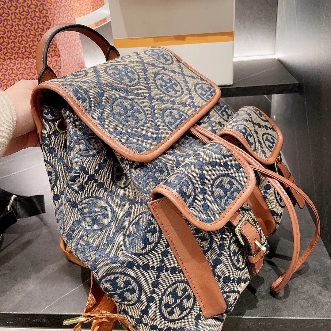 Tory Burch Miller Croc-Embossed Red Mini Backpack - 11