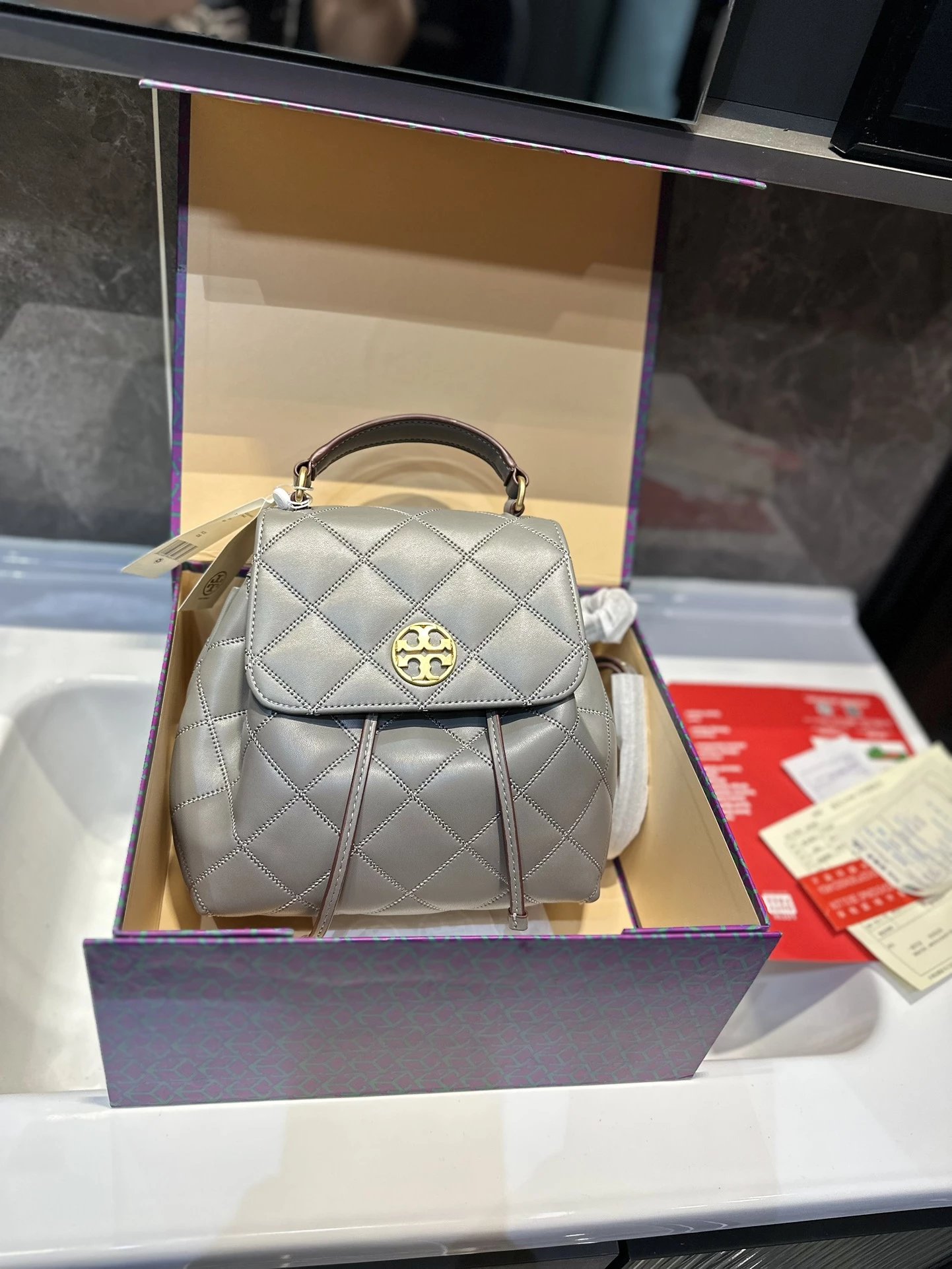 Tory Burch Miller Mini Backpack Pink - 7