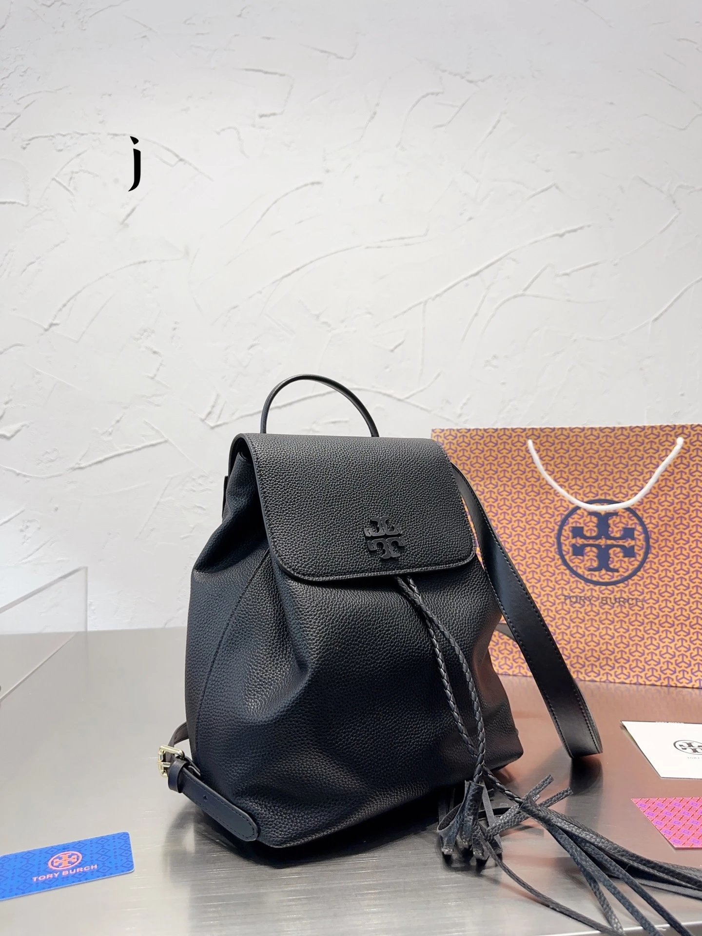 Tory Burch Miller Mini Backpack Teal Leather - 14