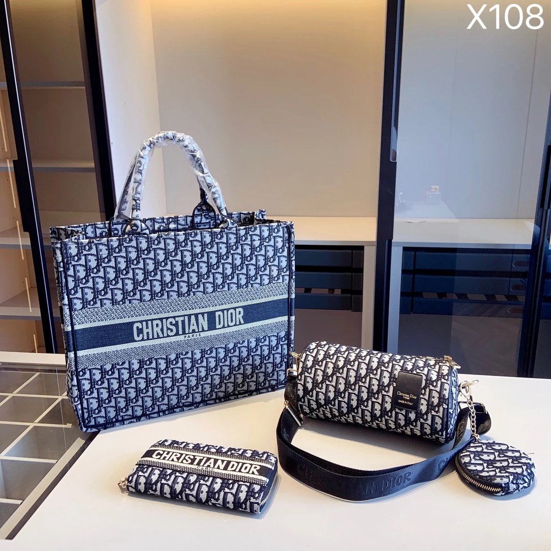Dior Oblique Monogram Canvas Set: Mini Backpack, Crossbody Bag, and Long Wallet - 15