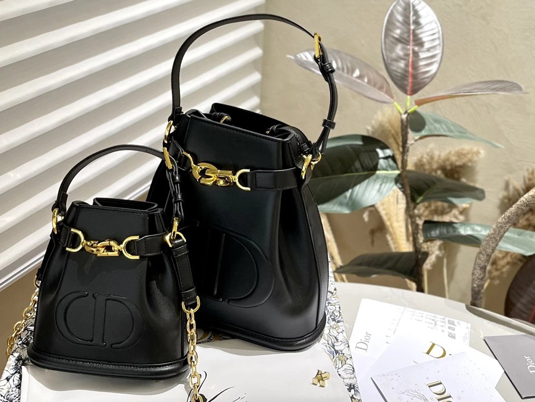 Dior Book Tote Bucket Bag Beige Black Oblique Print Handbag - 3