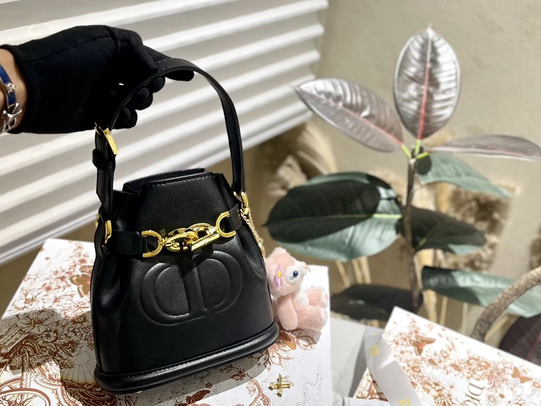 Dior Book Tote Bucket Bag Beige Black Oblique Print Handbag - 11
