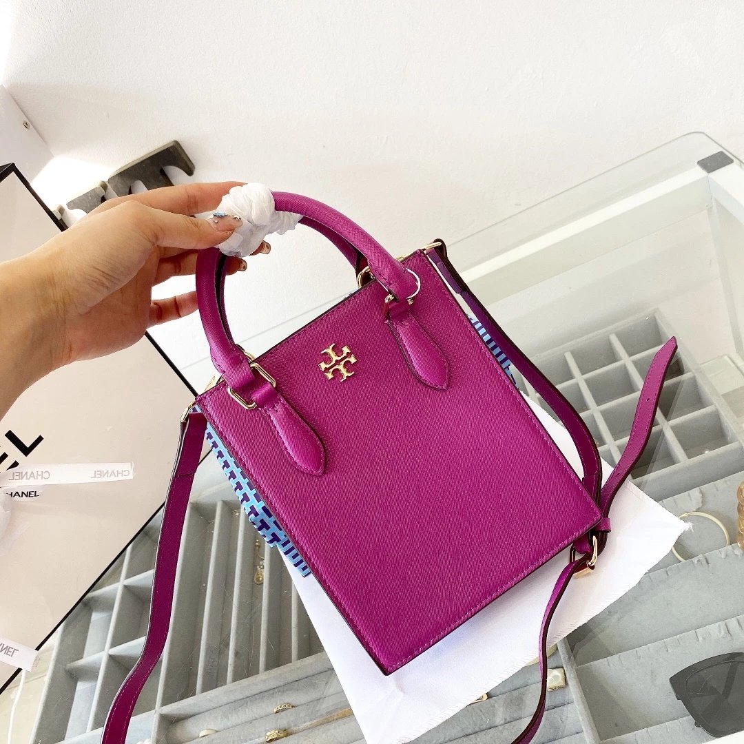 Tory Burch Miller Mini Tote White Leather Handbag - 9