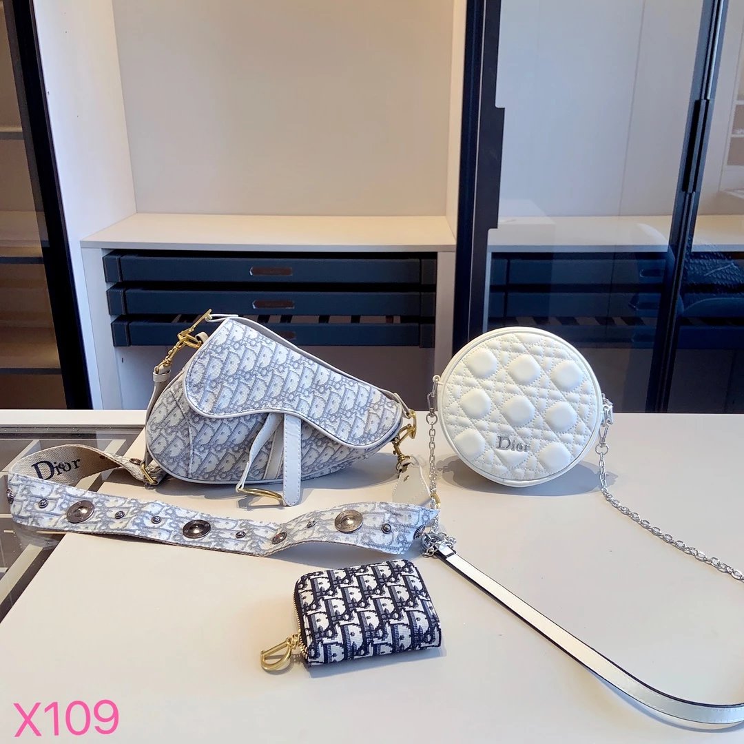 Dior Oblique Monogram Canvas Set: Mini Backpack, Crossbody Bag, and Long Wallet - 14
