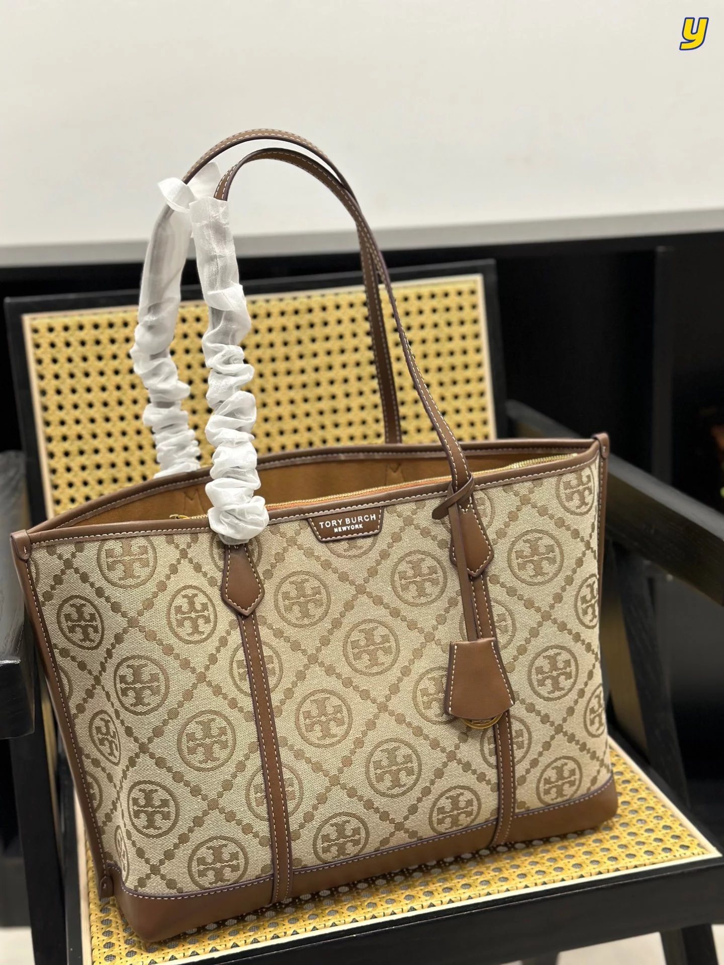 Tory Burch Miller Mini Tote White Leather Handbag - 4