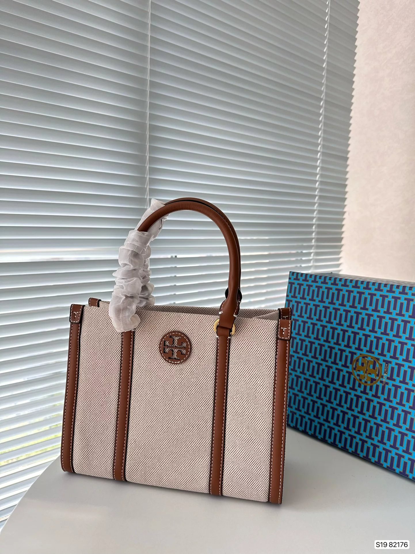 Tory Burch Miller Mini Tote Beige Multicolor Handbag - 10