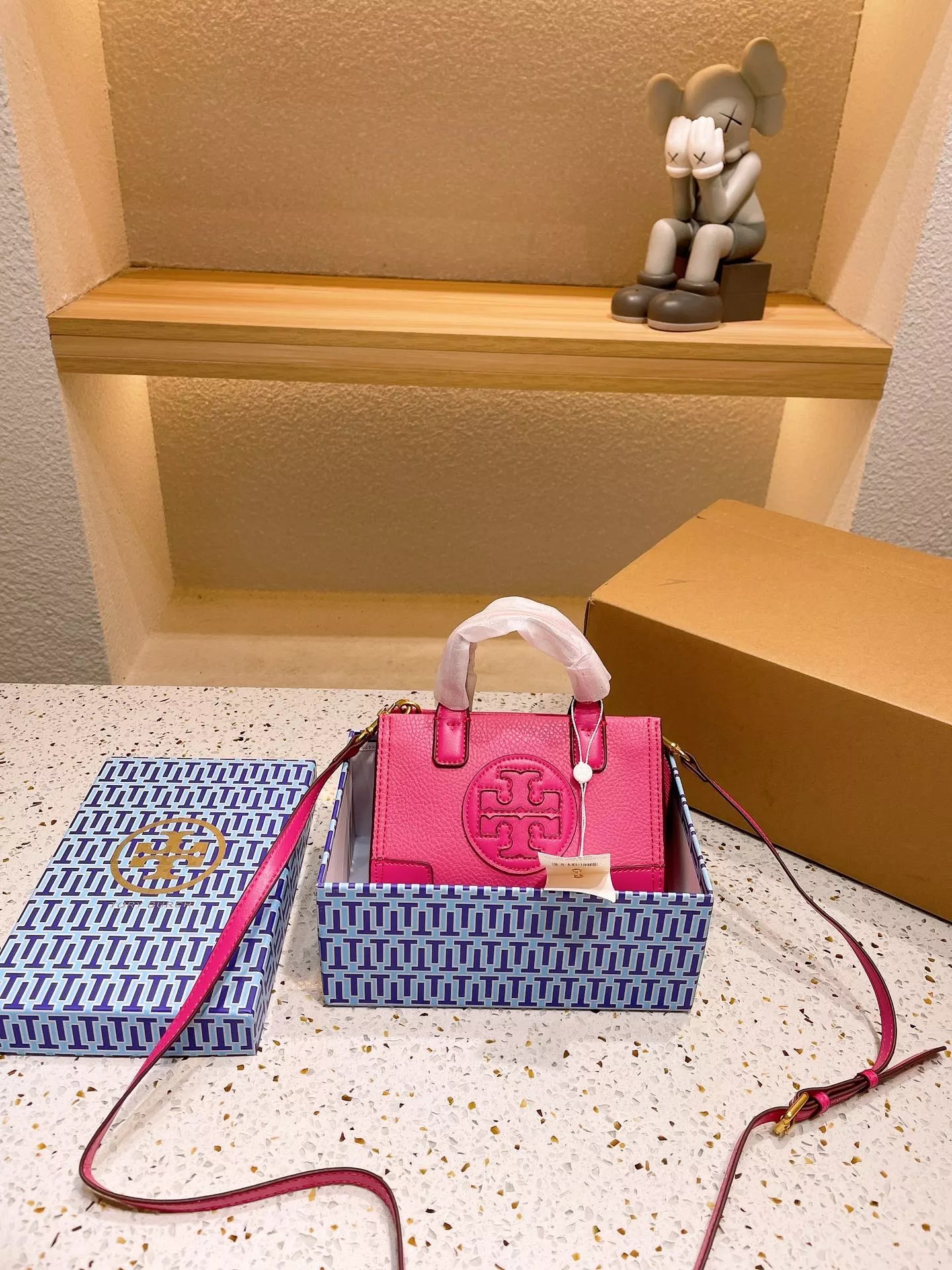Tory Burch T Monogram Canvas Tote Bag Beige - 8