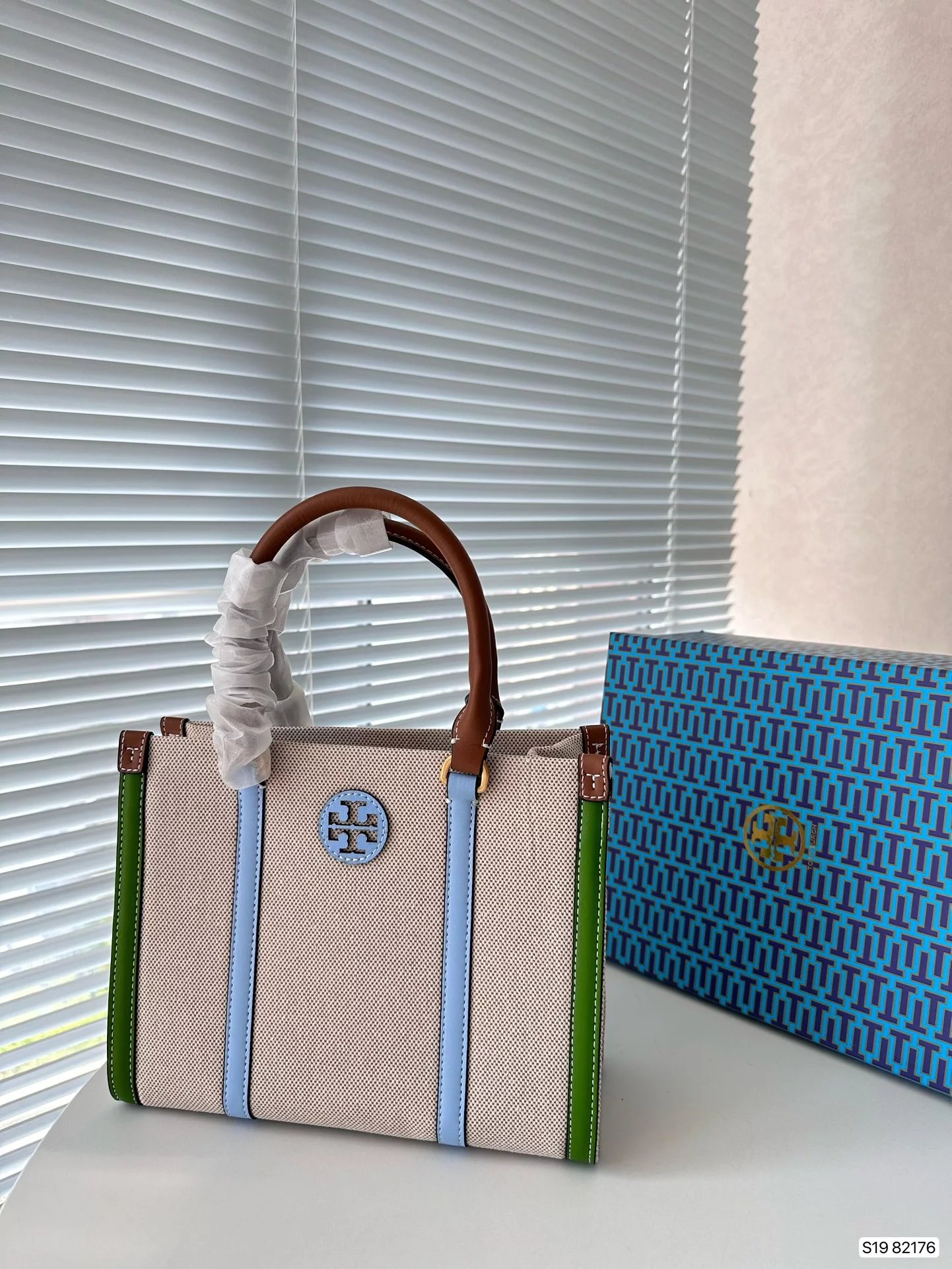 Tory Burch Miller Mini Tote Beige Multicolor Handbag - 9